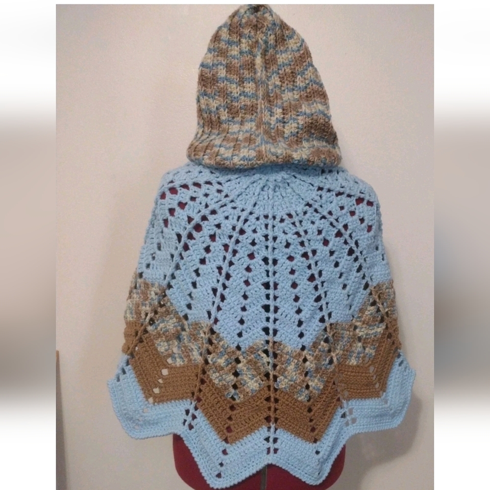 Handmade Crochet Hooded Shawl